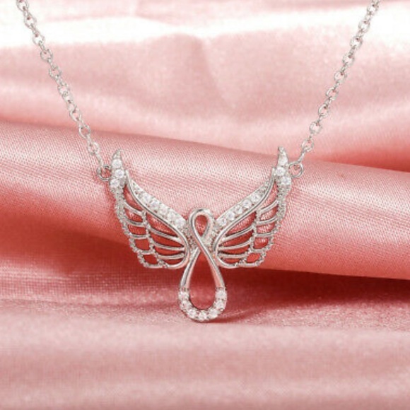 NEW Wings 925 Silver Necklace Pendant Women’s - Picture 4 of 6